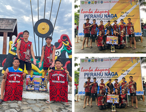 JUARA PERAHU NAGA _Prestasi Membanggakan! Siswa SMAN 1 Pulang Pisau Raih Juara dalam Lomba Dayung Perahu Naga Bupati Cup 2025